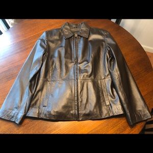 Women’s Brown Lambskin Leather Jacket size Medium